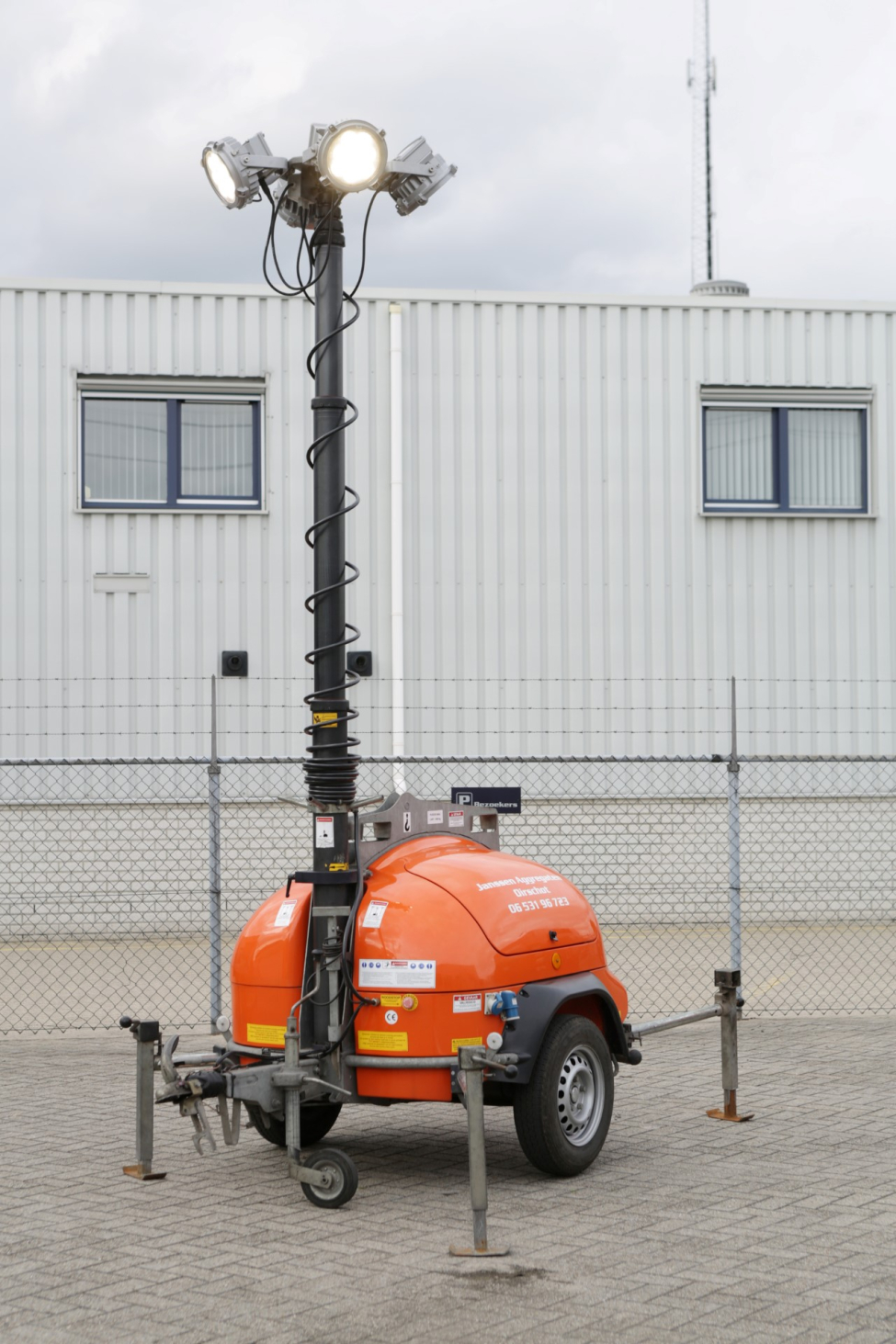 Zuinige Mobiele lichtmast , 360 graden