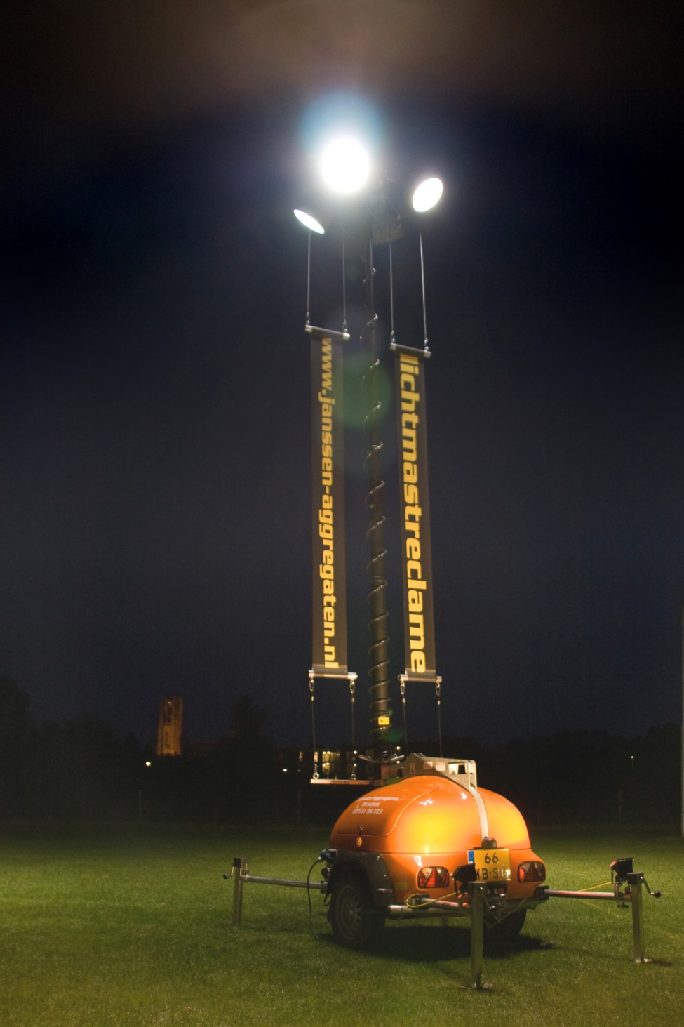 Mobiele lichtmast voor reclame